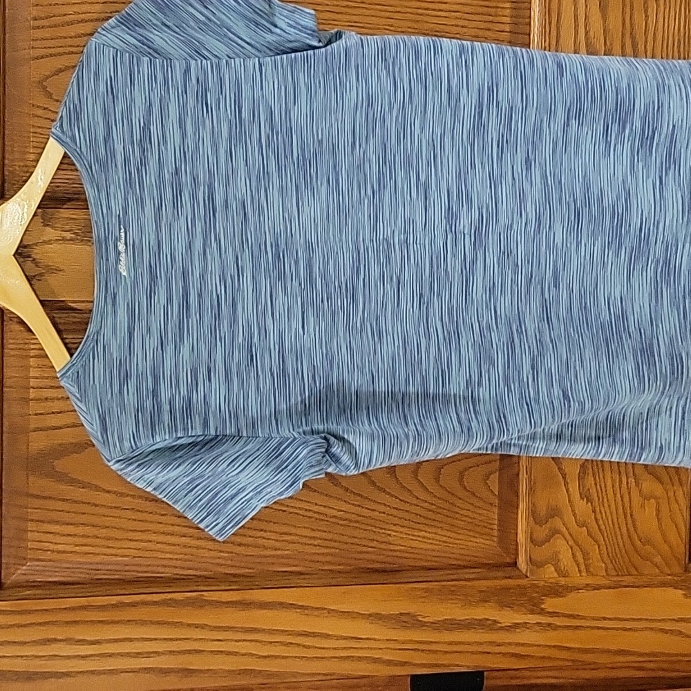 Eddie Bauer Heathered Blue Short Sleeve Tee Size XL - Picture 5 of 5